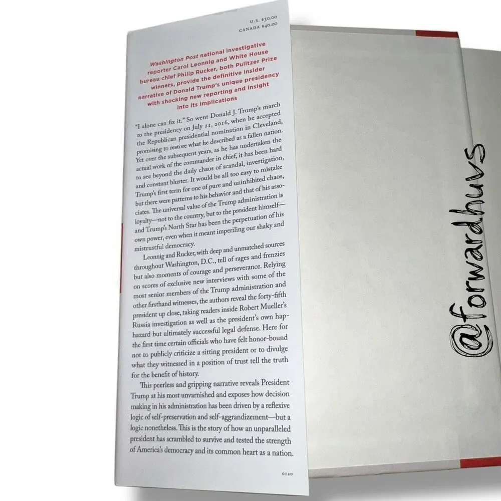 A Very Stable Genius: Donald J. Trump’s Testing of America - Hardcover 2020